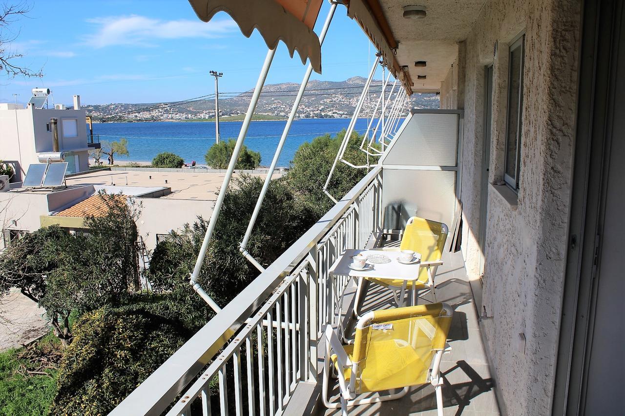 Apartment Sea View In Front Of The Beach Of Agia Marina Pórto Ráfti 외부 사진